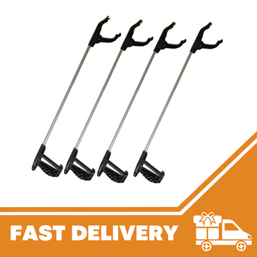 4x 75cm Grabber Reacher Long Reach Litter Pickup Tool Handheld Magnetic Tip - ZYBUX